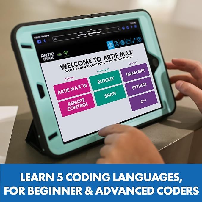 Educational Insights Artie Max the Coding &amp; Drawing Robot - STEM Robot Toys &amp; Coding for Kids, Learn Programming and Robotics, Programmable Interactive Toy for Boys and Girls Ages 8+