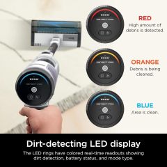 Shark R-IW1120 Detect Pro Cordless Stick Vacuum with PowerFins Brushroll, Stick/Handheld (2-in-1), Ash Purple/Grey - Certified Refurbished