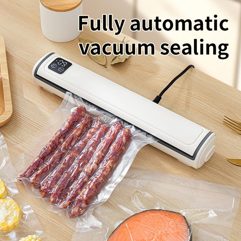 Vacuum Sealer Machine | Compact Design | One-Touch Automatic | Seal in 10-20 Seconds | Dry, Moist, Wet, and Cold Modes | With 10 Vacuum Bags &amp; Built-in Cutter