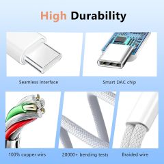 KikoSaka USB C to 3.5mm Audio Adapter 2 in 1 USBC to Headphone Jack Adapter with PD Fast Charging Dongle Cable Type C to Aux for iPhone 17 16 15, Galaxy