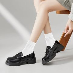 MORECOO 6 Pairs Socks for Women, Cute Ruffle Frilly Ankle Socks, Cotton Lace Crew Socks for Mary Jane Shoes, 6 Pack