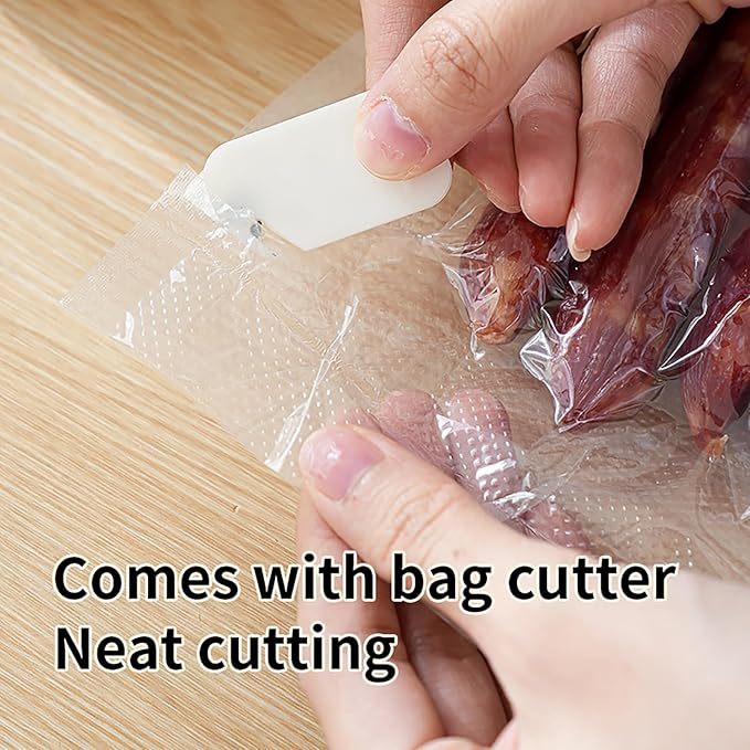 Vacuum Sealer Machine | Compact Design | One-Touch Automatic | Seal in 10-20 Seconds | Dry, Moist, Wet, and Cold Modes | With 10 Vacuum Bags &amp; Built-in Cutter