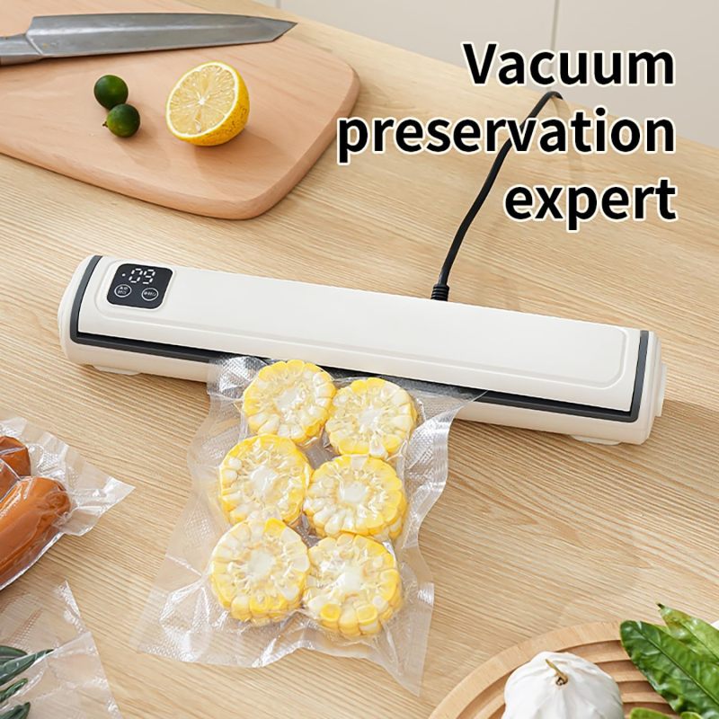 Vacuum Sealer Machine | Compact Design | One-Touch Automatic | Seal in 10-20 Seconds | Dry, Moist, Wet, and Cold Modes | With 10 Vacuum Bags &amp; Built-in Cutter