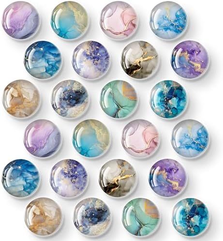 Thick 3D Glass Refrigerator Magnets 30mm Strong Fridge Magnets