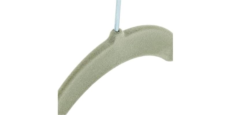 Amazon Basics Space Saving Slim Velvet Non-Slip Clothes Hangers, Sturdy, Gray/Silver, 100-Pack