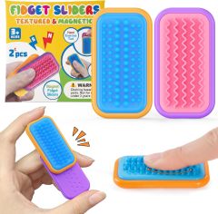 Magnetic Sensory Fidget Toys – Prism Rise & Pulse Line Style Silicone Sliders for Anxiety Relief, Autism & Office Focus, Travel Desk Must-Have for Adults & Kids