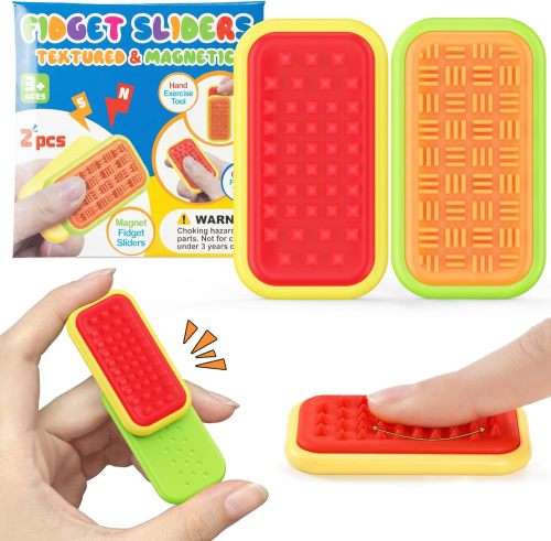 Magnetic Sensory Fidget Toys – Prism Rise & Pulse Line Style Silicone Sliders for Anxiety Relief, Autism & Office Focus, Travel Desk Must-Have for Adults & Kids