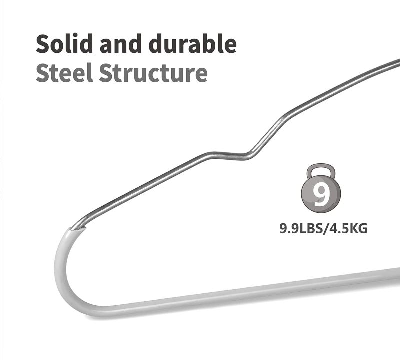 Non Slip Hangers-Heavy Duty Durable Clothes Hangers with Anti-slip Design for Various Coats