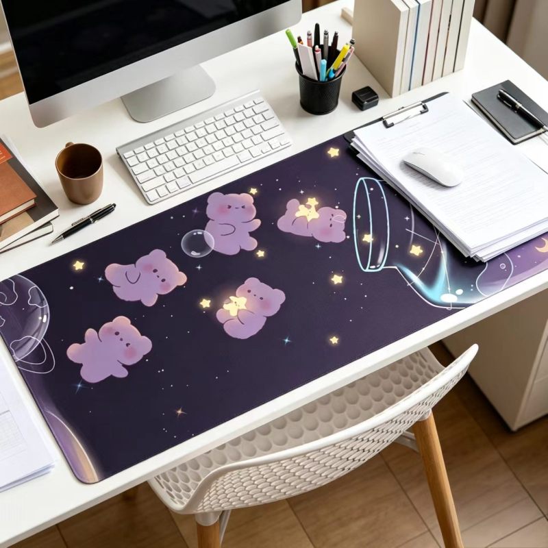 2pc-Large-gaming-mousepad-Starry-Glass-Bear-AntiSlip-Rubber-HD-DeskMat