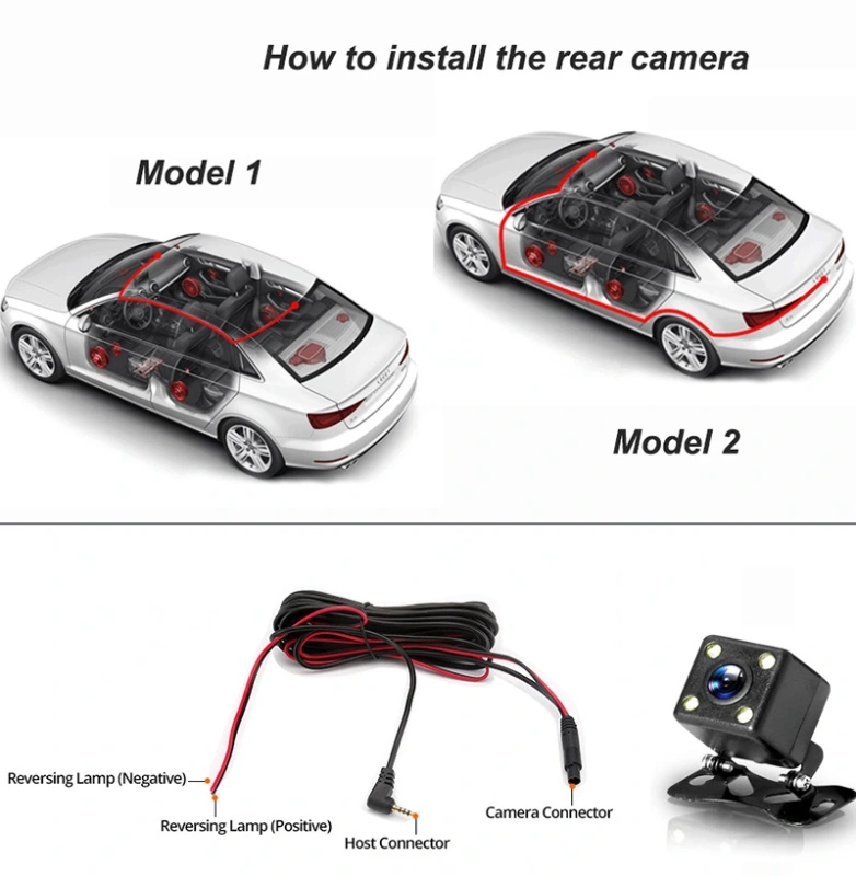 3-Inch Dual Lens Car Dash Cam-Front  Inside Recording-Night Vision-G-Sensor Vehicle Dash Camera