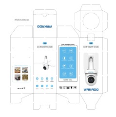 WAKADO Light bulb camera 2.4Ghz Wireless 2K HD, LED Light Sensor, Infrared Night Vision,Two-Way Audio, Human Detection, Security camera for home Multipl cameras for home e Users Easy