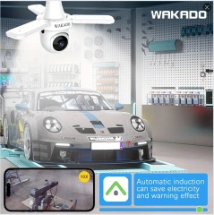WAKADO Light bulb camera 2.4Ghz Wireless 2K HD, LED Light Sensor, Infrared Night Vision,Two-Way Audio, Human Detection, Security camera for home Multipl cameras for home e Users Easy