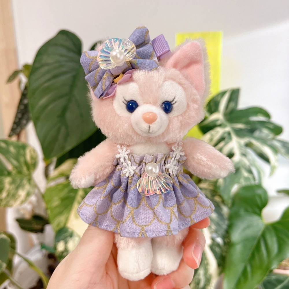 Lina Belle Keychain Doll Clothes Light colored mermaid dress with hair accessories