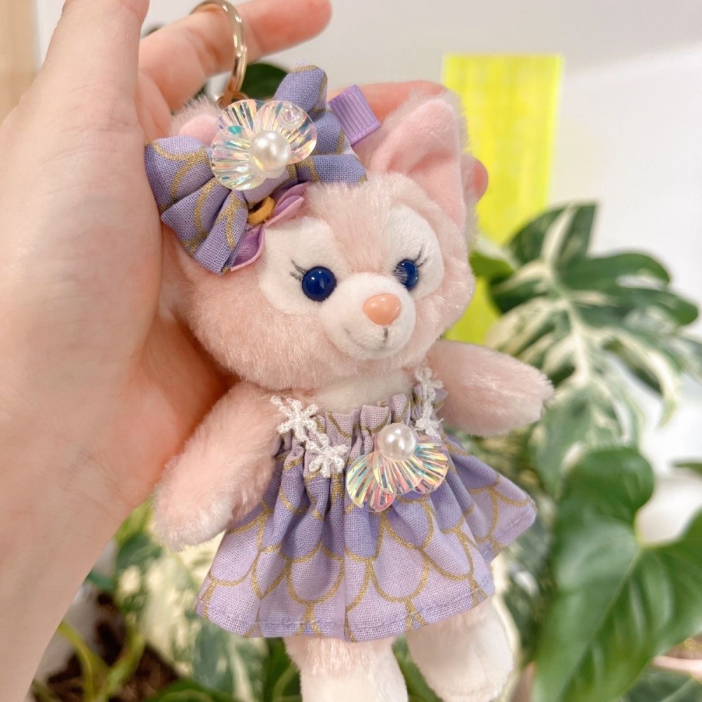 Lina Belle Keychain Doll Clothes Light colored mermaid dress with hair accessories
