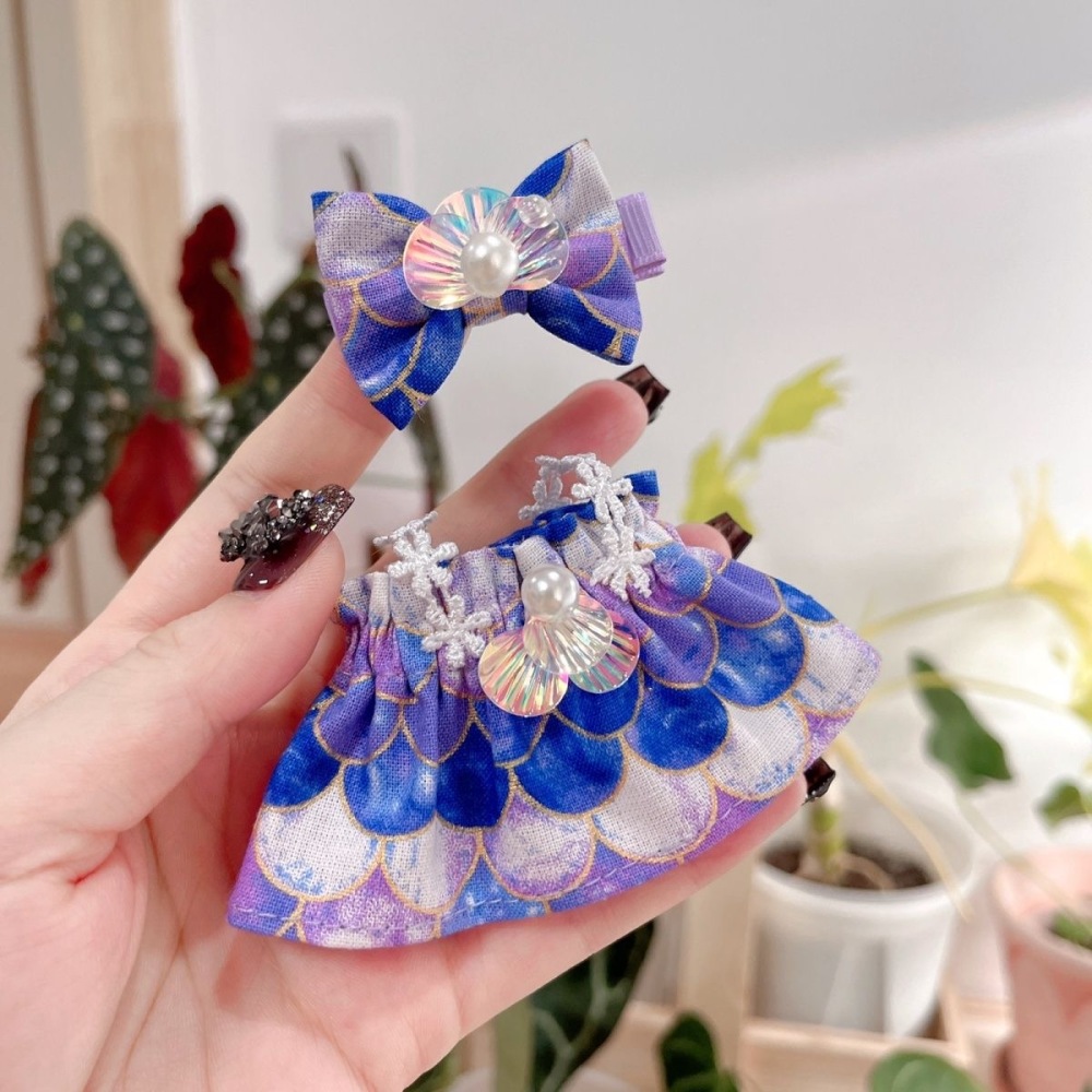 Lina Belle Keychain Doll Clothes Dark mermaid dress with hair accessories