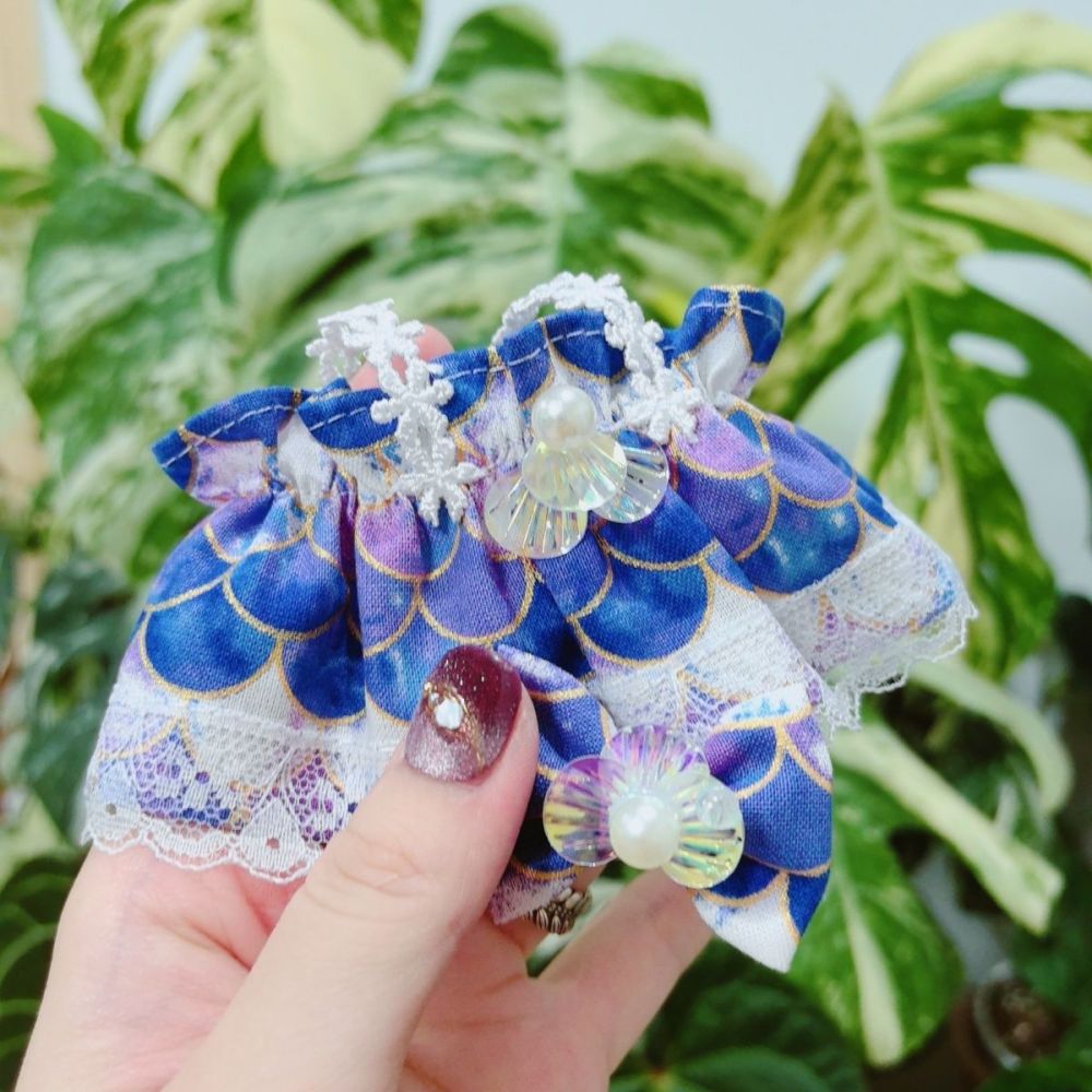 Labubu Doll Clothes Cute Mermaid Lace Pod Dress Series Suit With hair accessories
