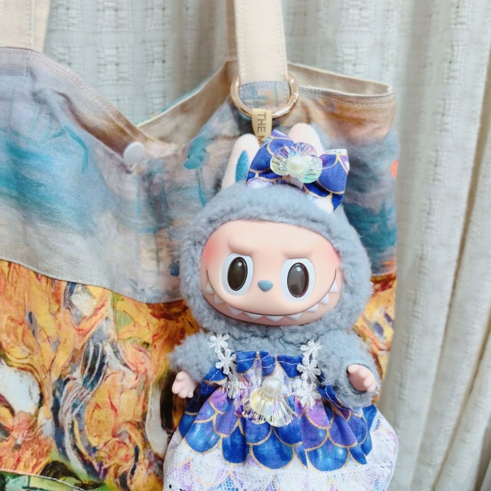 Labubu Doll Clothes Cute Mermaid Lace Pod Dress Series Suit With hair accessories
