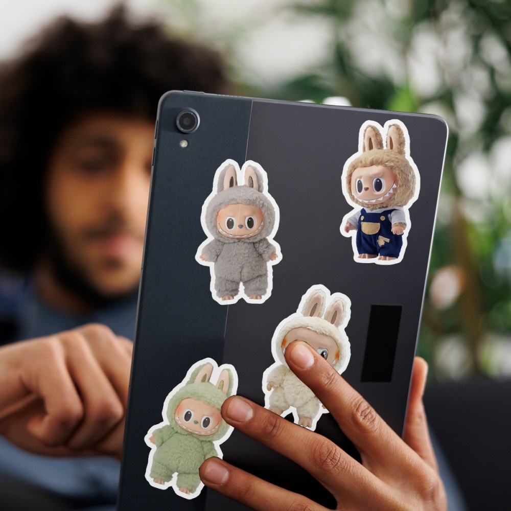 100 Pcs Cartoon Labubu Stickers, Cool Sticker for Waterproof Vinyl Decal for Teen Adult Girl Water Bottler Laptop Skateboard Phone Guitar Travel Case Bike