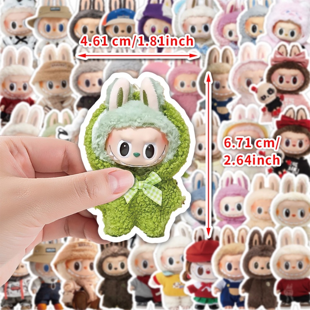 190 pcs Cartoon Labubu Stickers, Waterproof Vinyl Decal for Teen Water Bottler Sticker Adult Girl Laptop Skateboard Phone Guitar Travel Case Bike