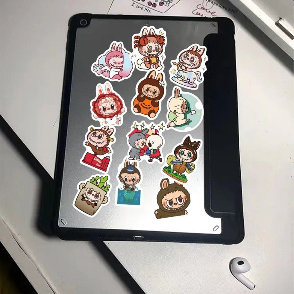 160 pcs Waterproof Cartoon Labubu Stickers, Cool Vinyl Decal for Teen Water Bottler Sticker Adult Waterproof Girl Laptop Skateboard Phone Guitar Bike Travel Case