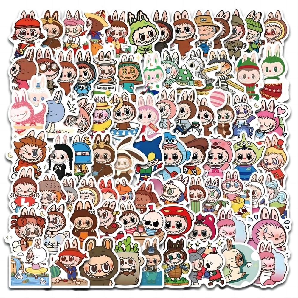 160 pcs Waterproof Cartoon Labubu Stickers, Cool Vinyl Decal for Teen Water Bottler Sticker Adult Waterproof Girl Laptop Skateboard Phone Guitar Bike Travel Case