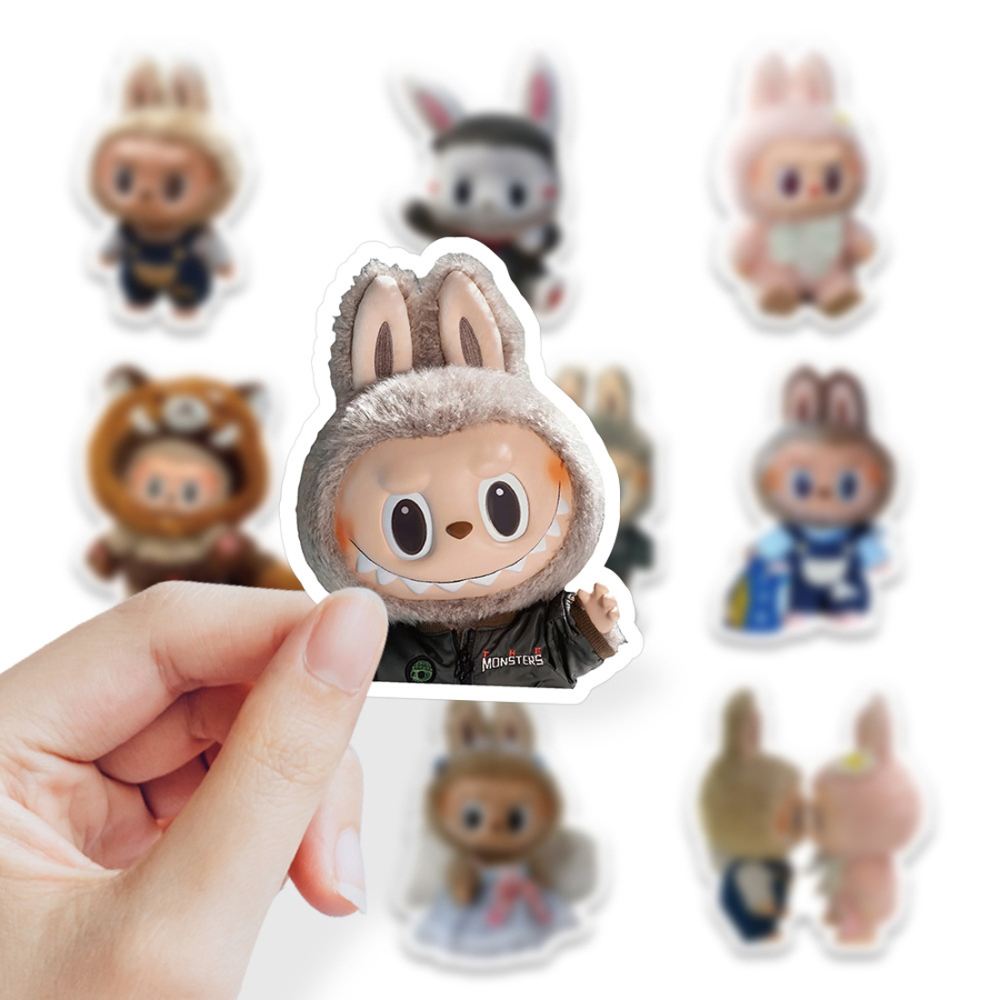 120 pcs Cartoon Labubu Stickers, Waterproof Vinyl Decal for Teen Water Bottler Sticker Adult Girl Laptop Skateboard Phone Guitar Travel Case Bike
