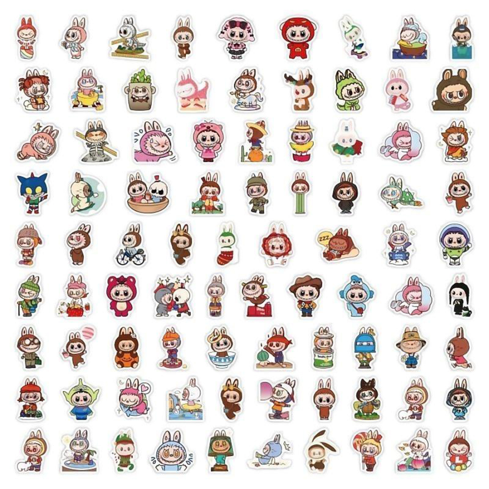 160 pcs Waterproof Cartoon Labubu Stickers, Cool Vinyl Decal for Teen Water Bottler Sticker Adult Waterproof Girl Laptop Skateboard Phone Guitar Bike Travel Case