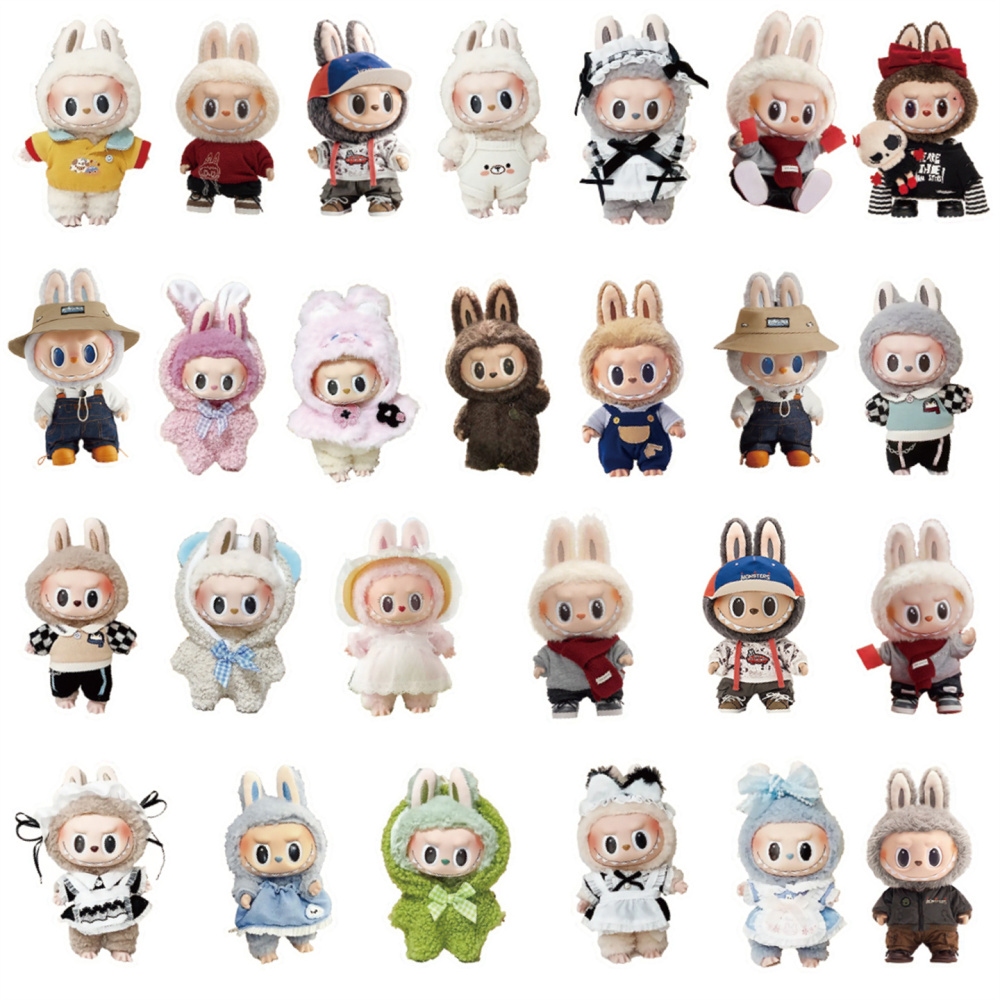 100 Pcs Cartoon Labubu Stickers, Cool Stickers for Labubu Waterproof Vinyl Decal for Teen Water Bottler Sticker Adult Girl Laptop Skateboard Phone Guitar Travel Case Bike