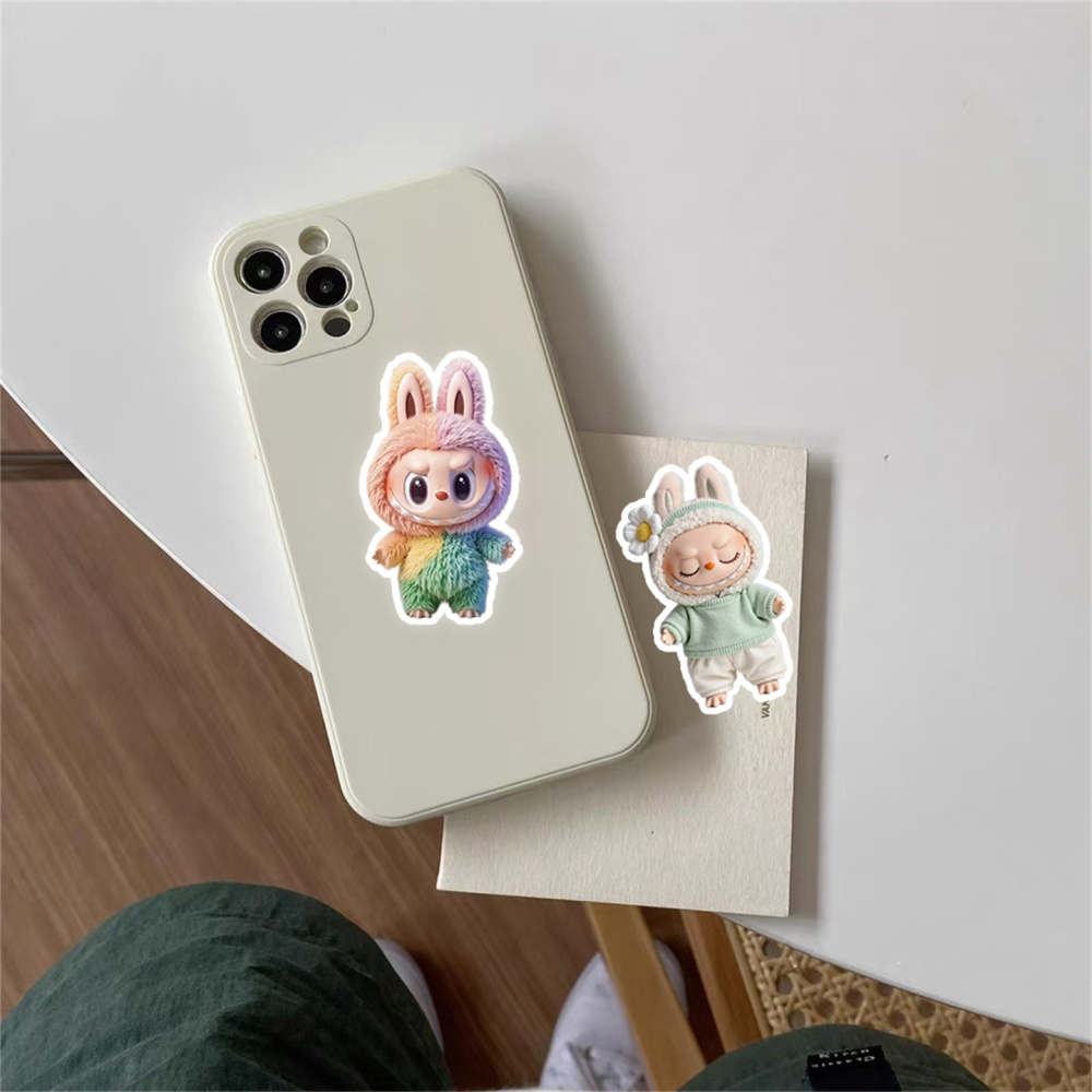 100 Pcs Cartoon Labubu Stickers, Cool Stickers for Labubu Waterproof Vinyl Decal for Teen Water Bottler Sticker Adult Girl Laptop Skateboard Phone Guitar Travel Case Bike