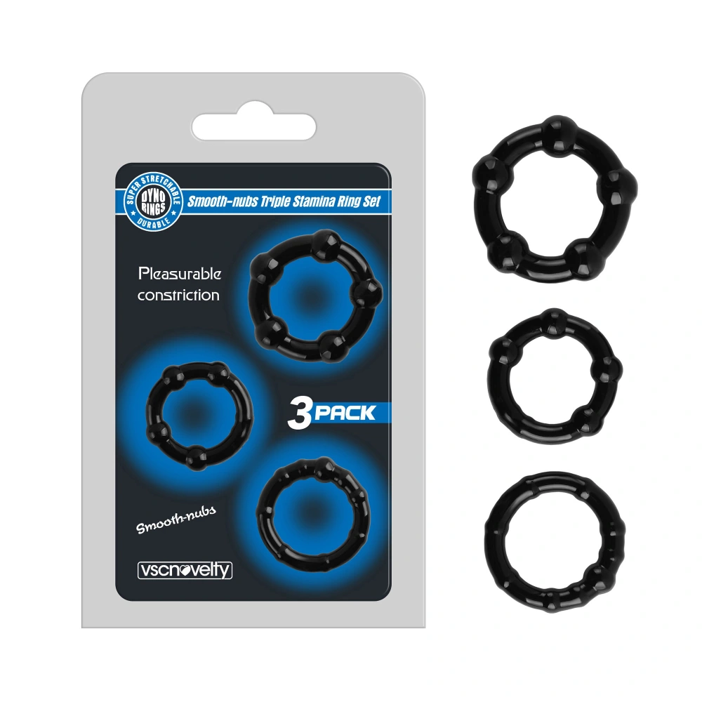 Samina Rong Smooth-nubs Triple Stamina Ring Set