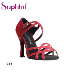 Free Shipping Suphini Competition Heel Salsa Latin Shoes Woman dance shoes Glitter Latin Dance Shoes