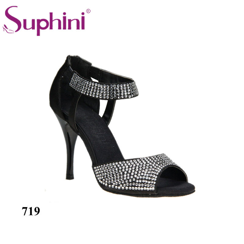 Free Shipping Suphini Competition 9cm Heel Tango Dance Shoes Woman Dance Shoes