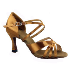 Suphini Free Shipping High Class Satin Basic Sandals Low Heel Latin Salsa Dance Shoes