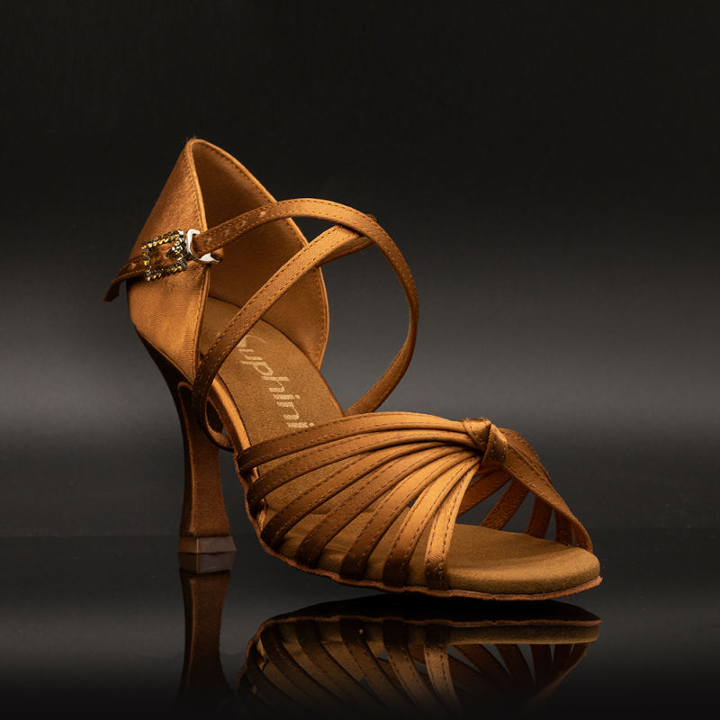 【Arya】7 Strap Knot 8.5cm Flare Heel Sandals