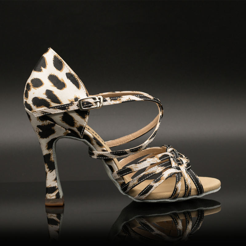 【Persia】Braid X Strap10cm Flare Heel Sandals