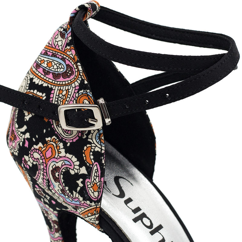 【Euphoria】 Paisley Series  Ankle Strap Salsa Latin Dancing Shoes