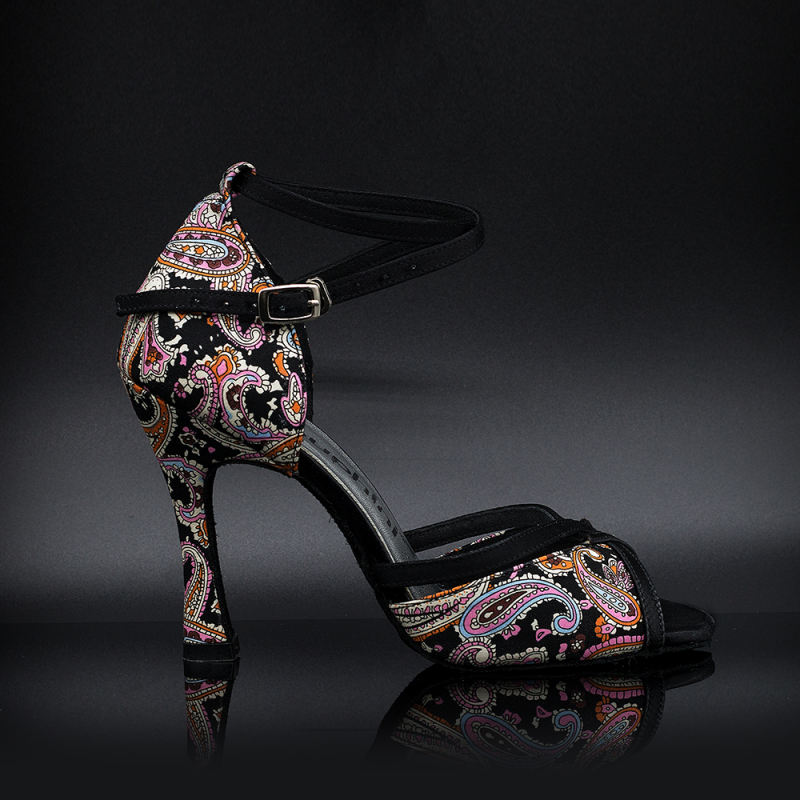 【Euphoria】 Paisley Series  Ankle Strap Salsa Latin Dancing Shoes