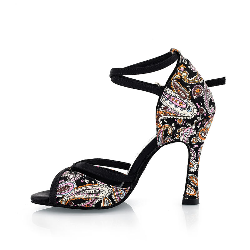 【Euphoria】 Paisley Series  Ankle Strap Salsa Latin Dancing Shoes