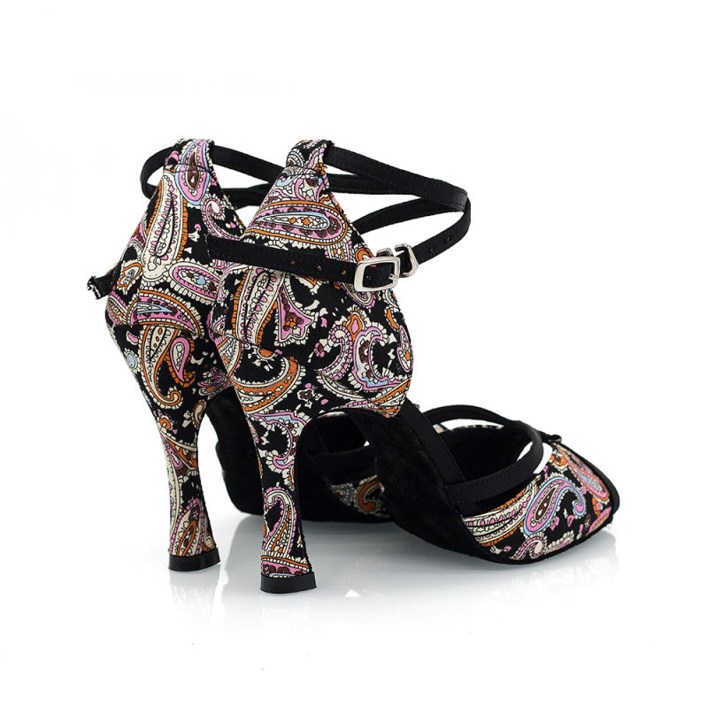 【Euphoria】 Paisley Series  Ankle Strap Salsa Latin Dancing Shoes