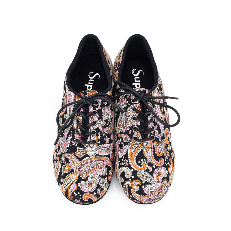 【Stormy】Paisley Series 5cm Cuban Heel Salsa Latin Practice Shoes