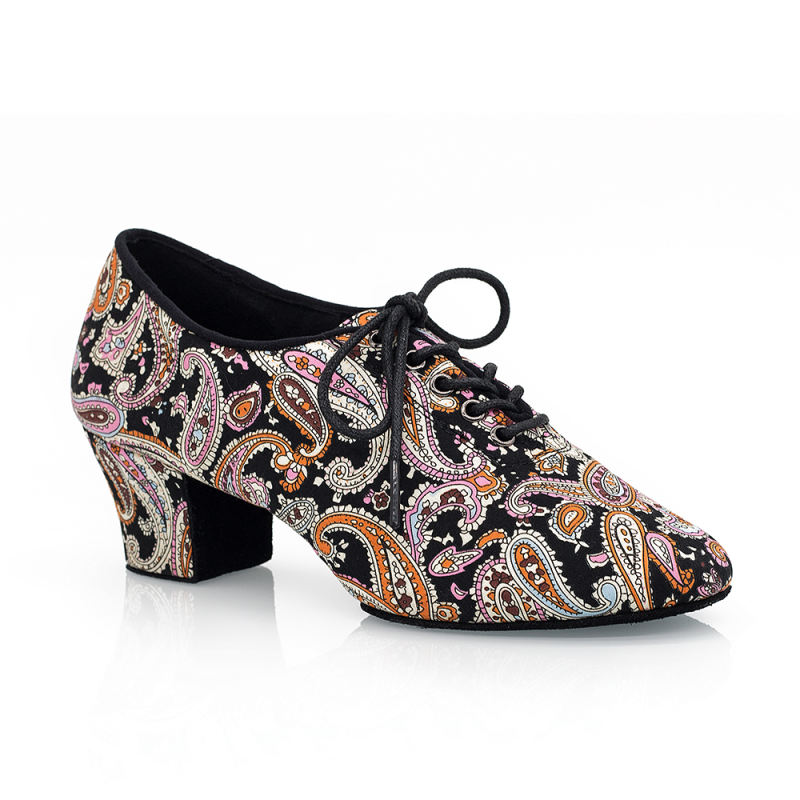 【Stormy】Paisley Series 5cm Cuban Heel Salsa Latin Practice Shoes