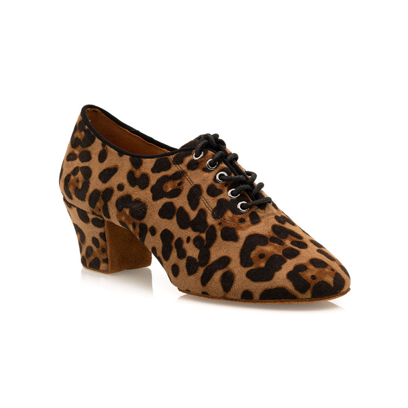 【Leopard Collection】Practice Series 5cm Cuban Heel Salsa Latin Practice Shoes