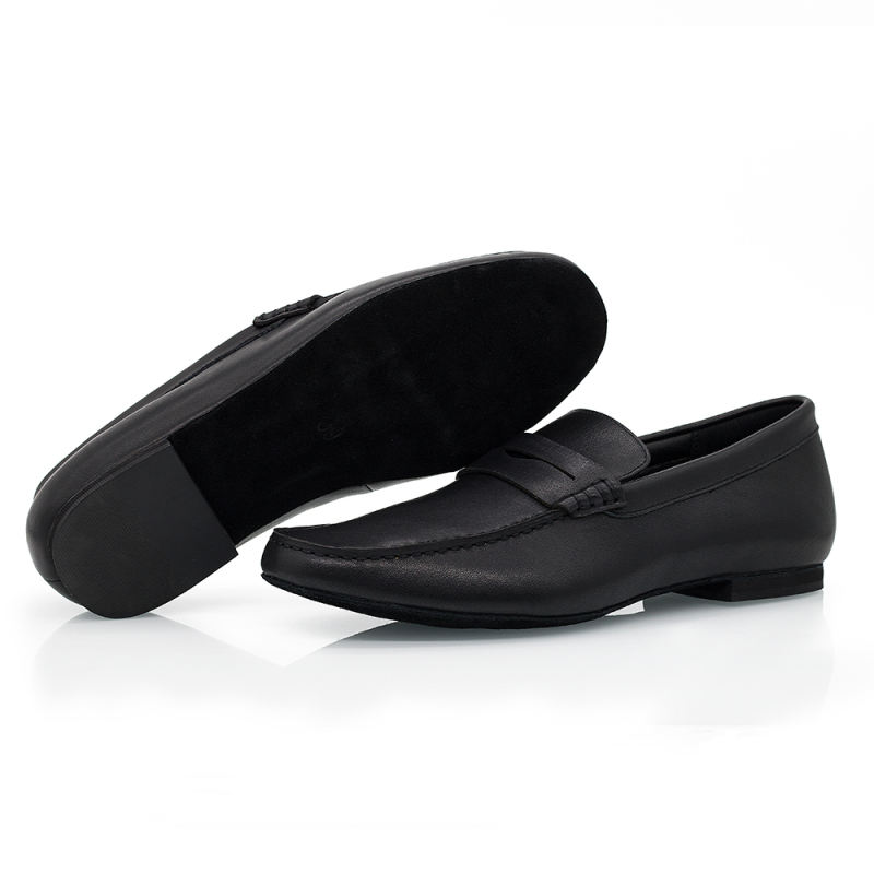 Suphini Soft Black Top Class Nappa Leather Loafer Bachata Salsa Kizomba Latin Men Dance Shoes