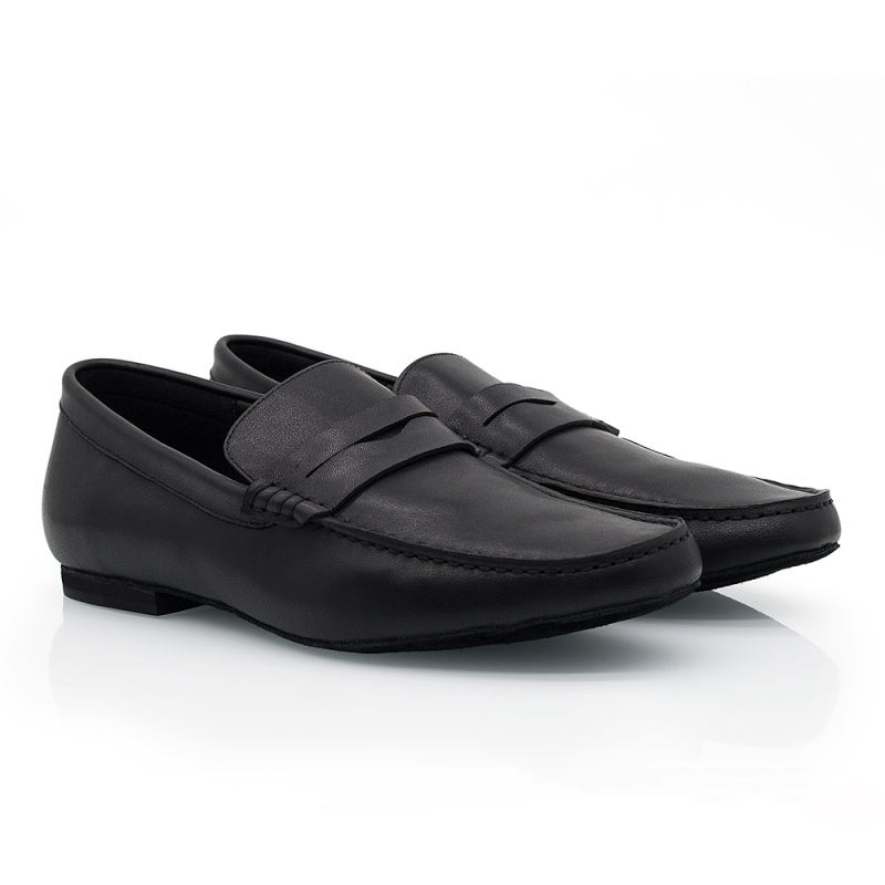 Suphini Soft Black Top Class Nappa Leather Loafer Bachata Salsa Kizomba Latin Men Dance Shoes