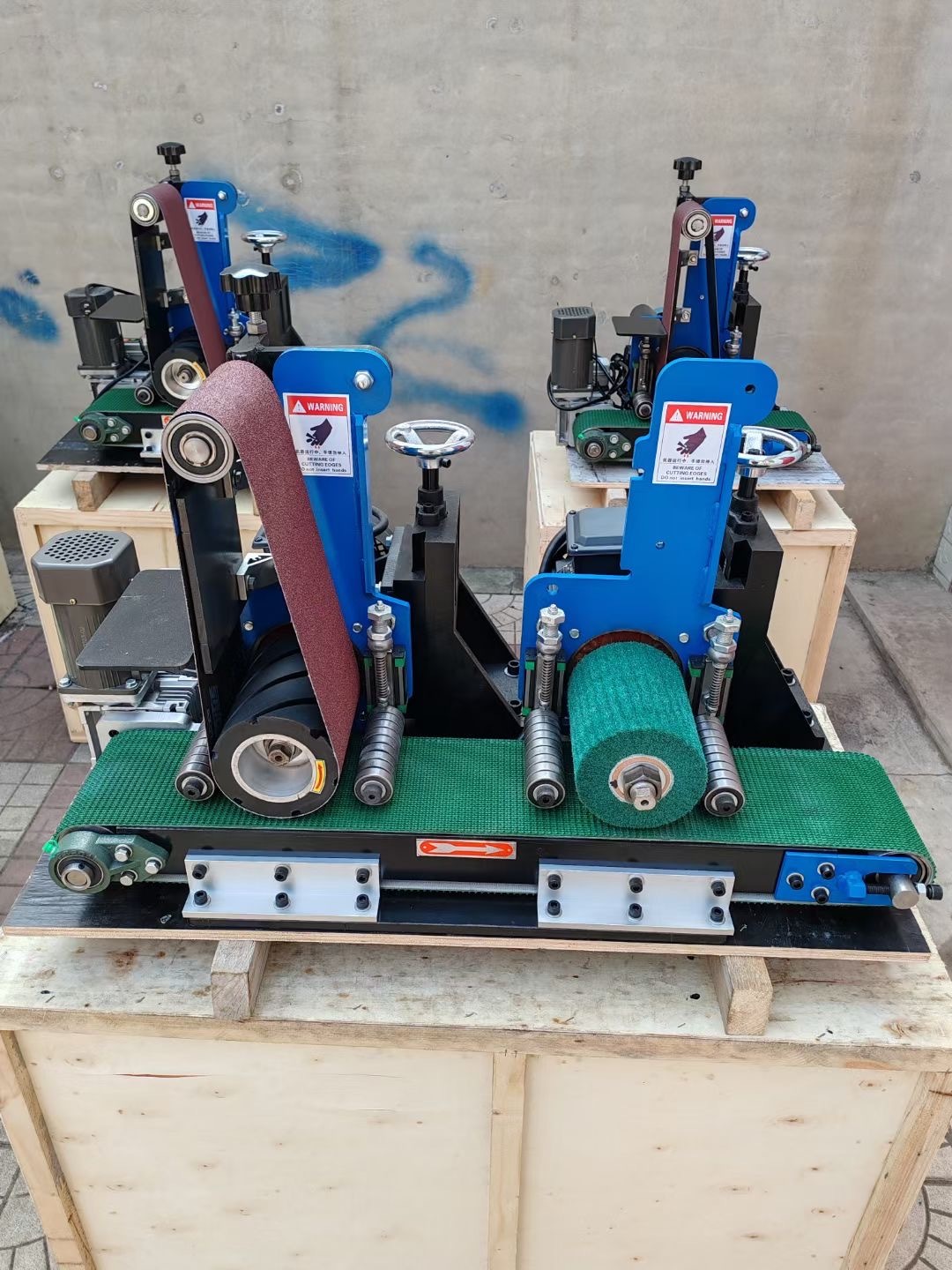 JY-PB-100 Double station Flat Bar and Rectangular Tube Finishing Machine,www.xydpolishing.com,JY-PB-100 Double station Flat Bar and Rectangular Tube Finishing Machine