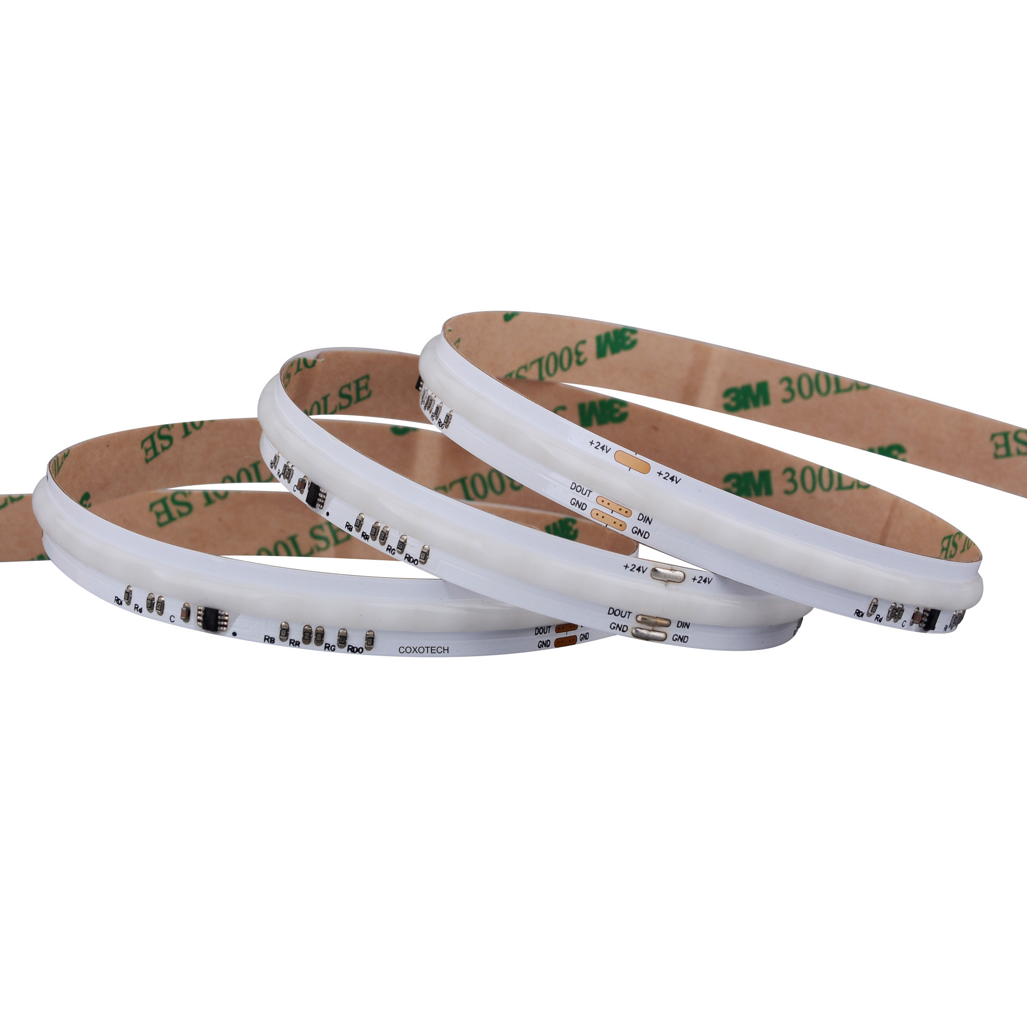10mm 24V 420leds/m digital RGB COB led strip