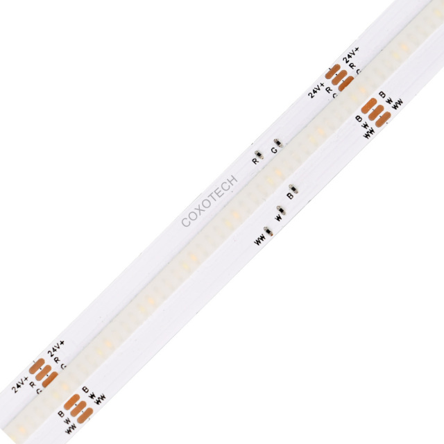 12mm 24V 560leds/m RGBCCT COB Strip