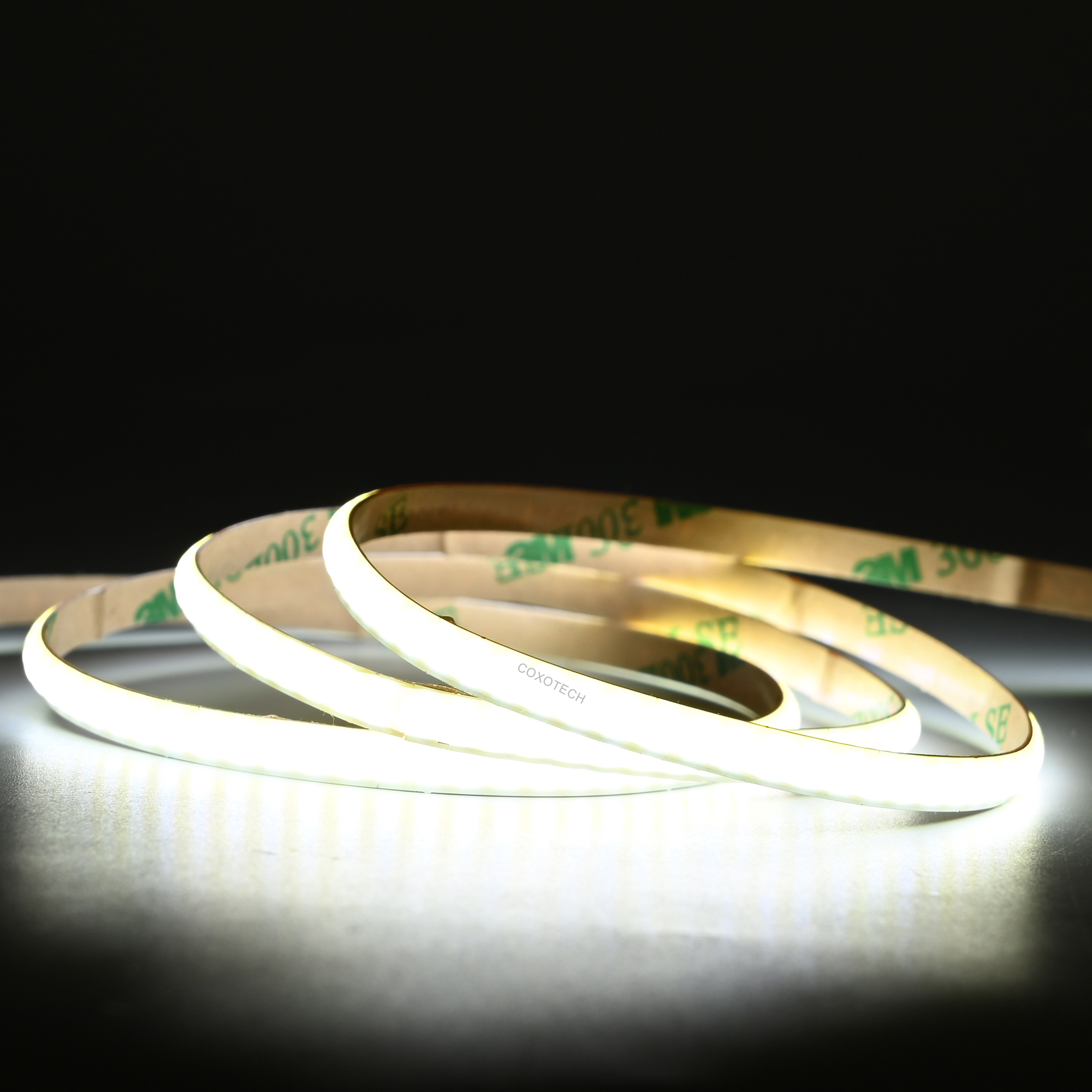 5mm 12V/24V 600leds/m CCT COB Strip