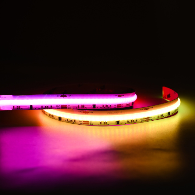 10mm 24V 840leds/m side view RGB COB led strip