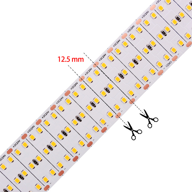 36mm 24V Three Lines 480leds/m Mini Cut LED Strip